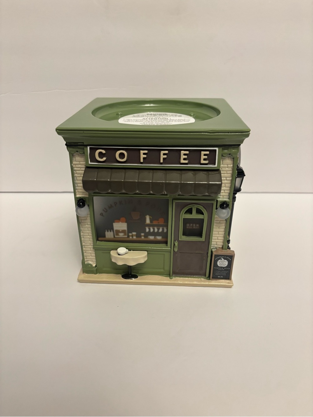 Bath & Body Works Light Up Bookstore Coffee Shop 3 Wick Candle Holder NWT Viral